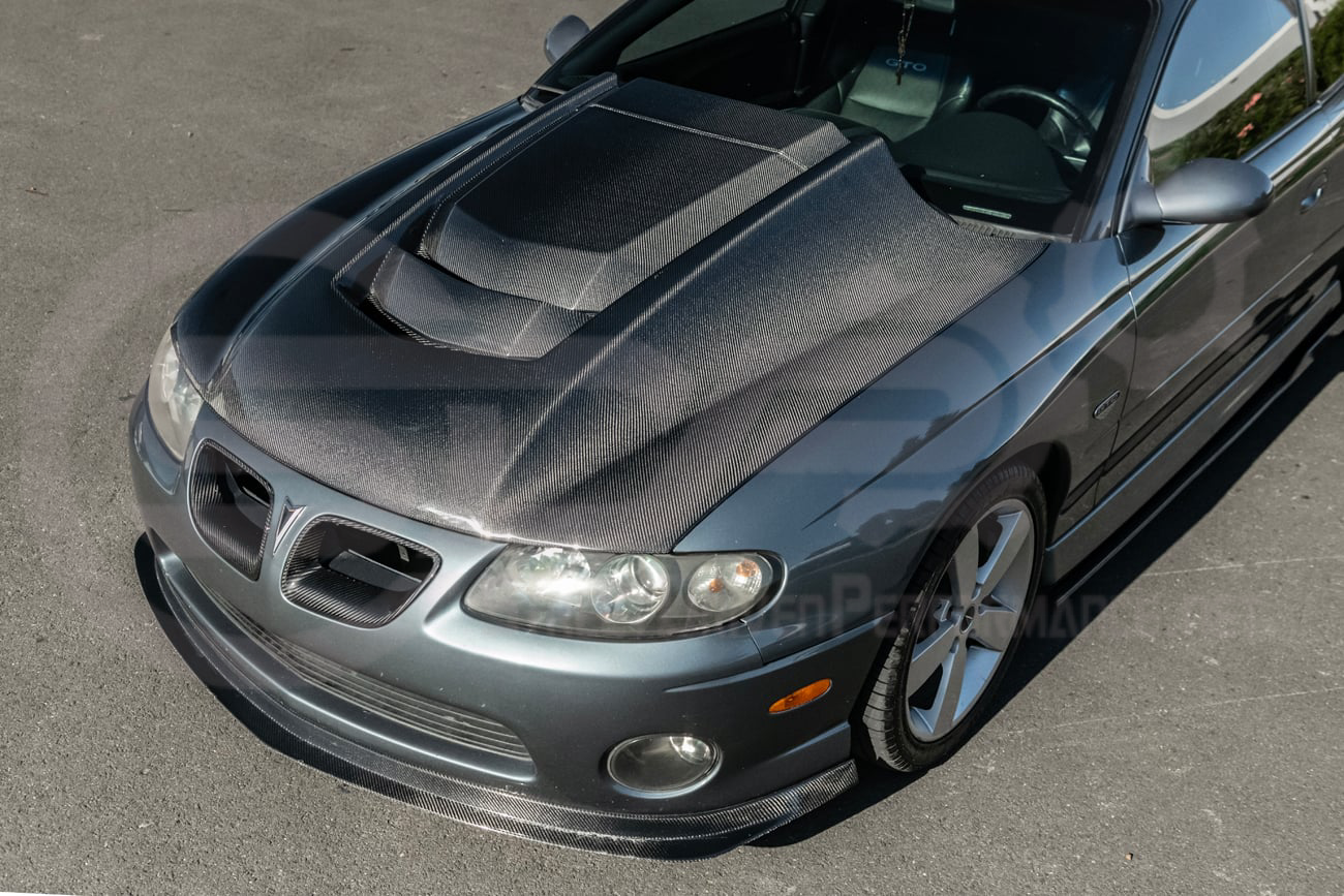 2004-2006 PONTIAC GTO | ZR1 STYLE CARBON FIBER FRONT VENTED COWL HOOD